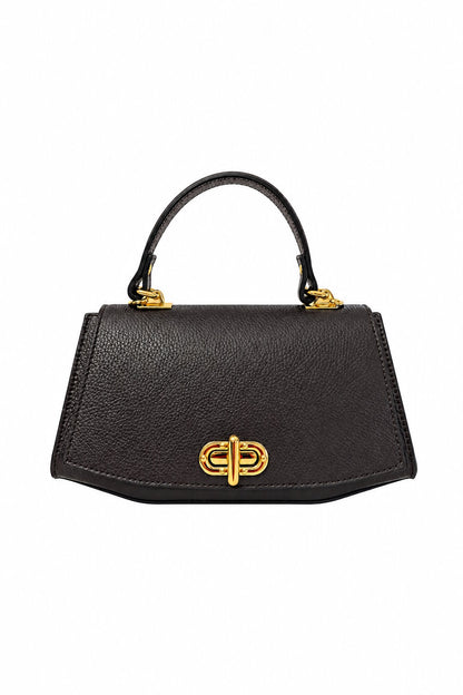 Structured Handbag in Genuine Dollaro Leather - Made in Italy - Art. 26153
