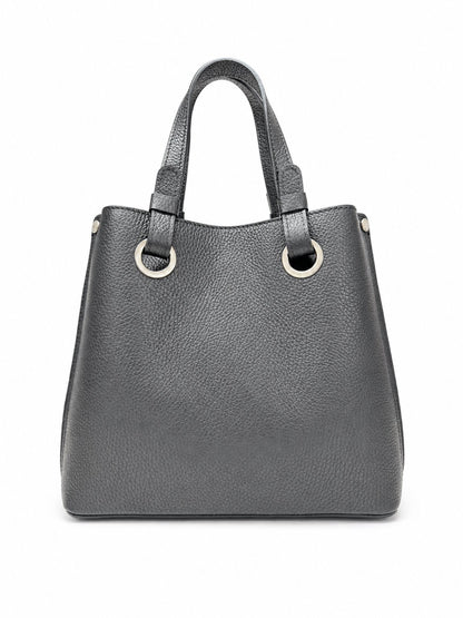 Structured Handbag in Genuine Printed and Dollaro Leather - Made in Italy - Art. 26163