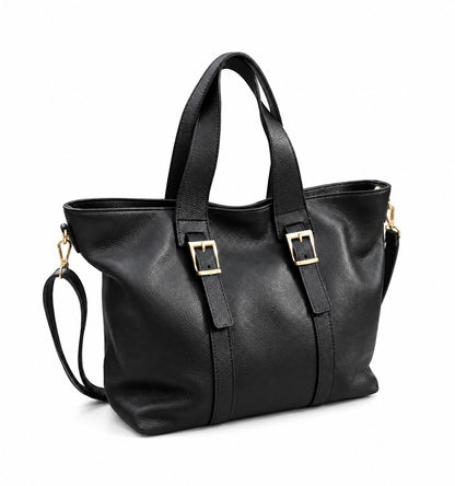 Soft Handbag and Shoulder Bag in Genuine Dollaro Leather - Made in Italy - Art. 26160