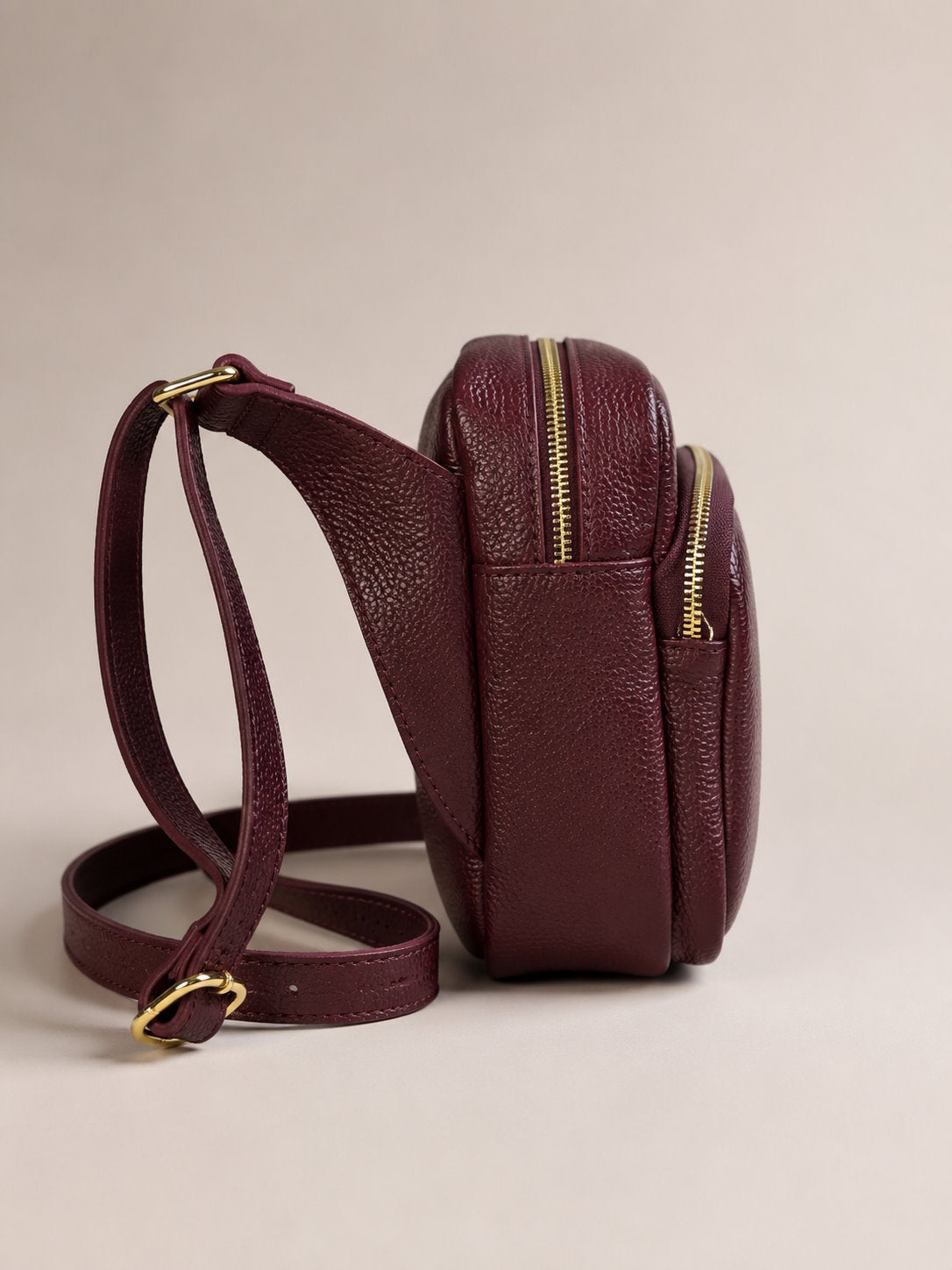Soft Crossbody Bag in Genuine Dollaro Leather - Made in Italy - Art. 26136