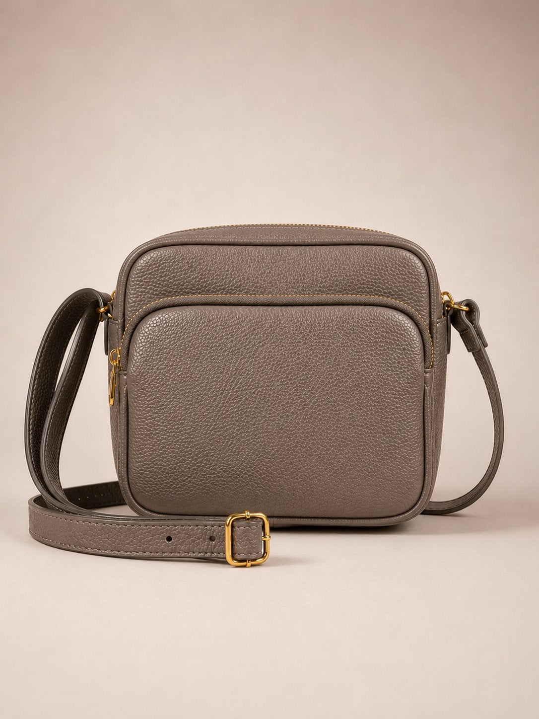 Soft Crossbody Bag in Genuine Dollaro Leather - Made in Italy - Art. 26136