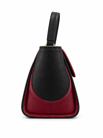 Structured Handbag in Genuine Dollaro Leather - Made in Italy - Art. 26157