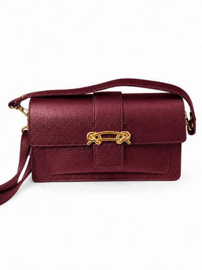 Structured Handbag in Genuine Dollaro Leather - Made in Italy - Art. 26133