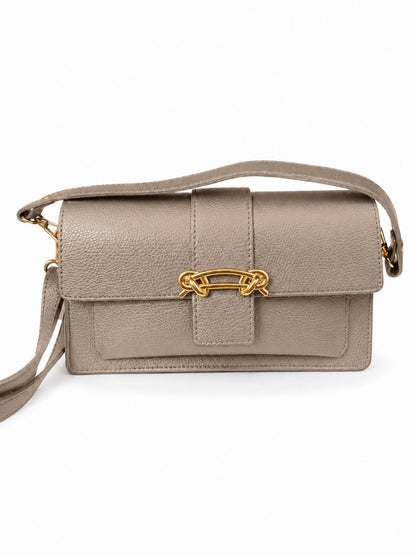 Structured Handbag in Genuine Dollaro Leather - Made in Italy - Art. 26133
