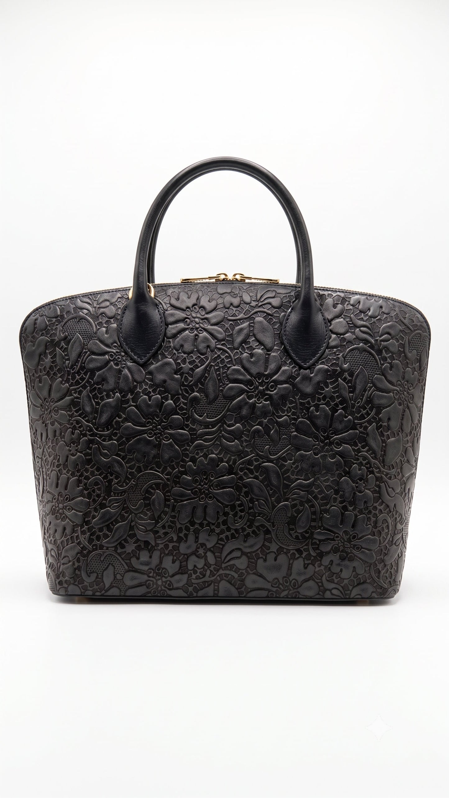 Structured Handbag in Genuine Printed Suede Leather - Made in Italy - Art. 26106