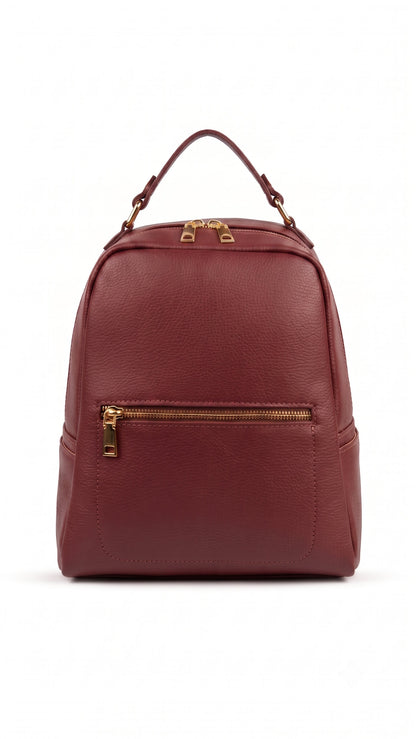 Structured Backpack in Genuine Dollaro Leather - made in Italy - Art. 26128