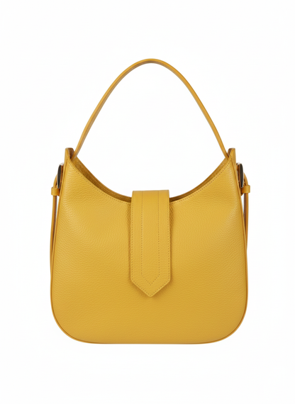 Structured Handbag and Crossbody bag in Genuine Dollar Leather - Made in Italy - Art. 24030