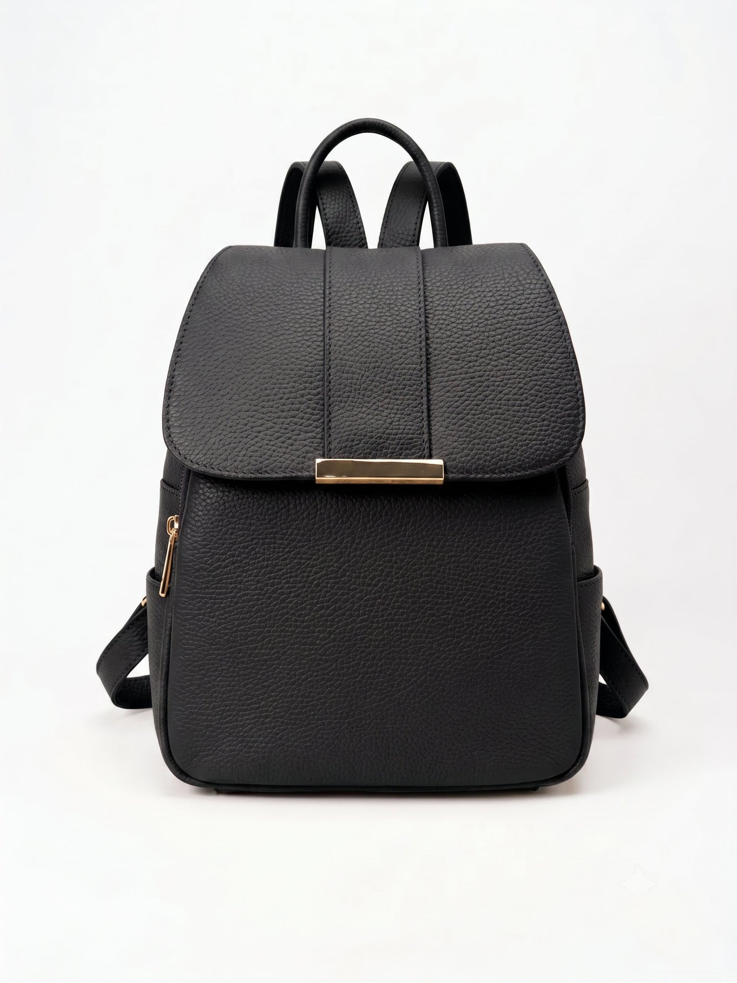 Structured Backpack in Genuine Dollaro Leather - Made in Italy - Art. 26065