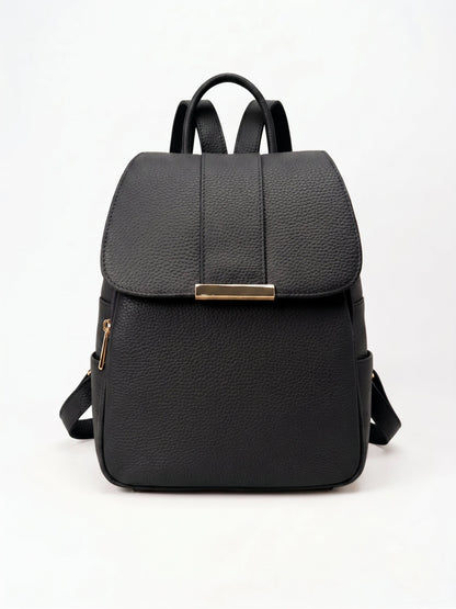 Structured Backpack in Genuine Dollaro Leather - Made in Italy - Art. 26065