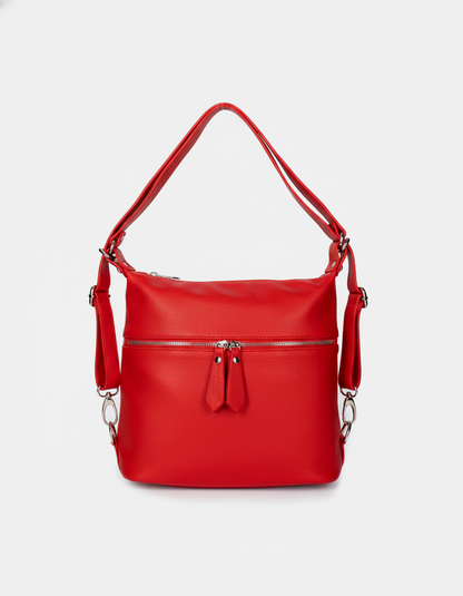 Soft Handbag and Backpack in Genuine Dollar Leather - Made in Italy - Art. 24017