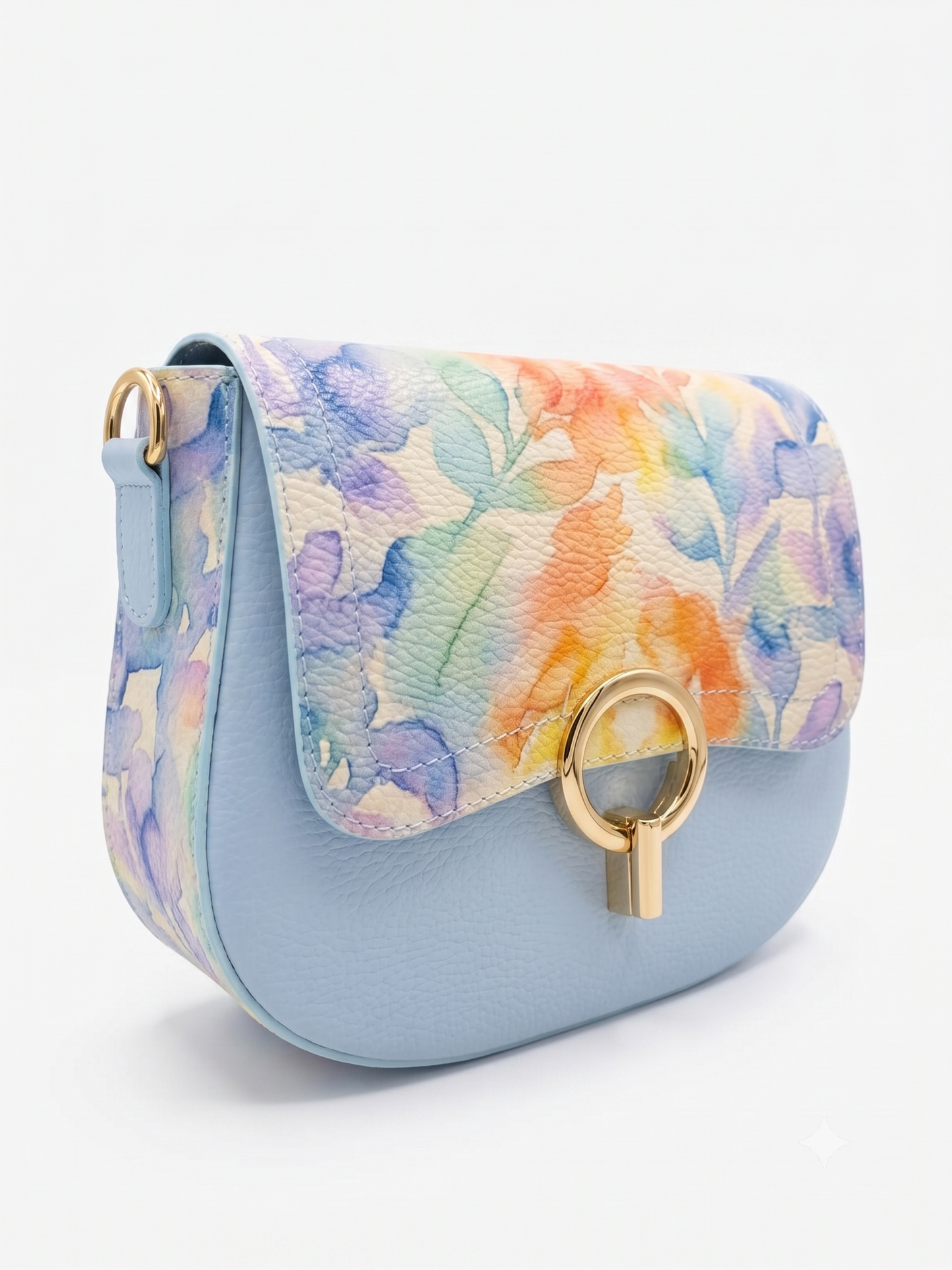Structured Crossbody Bag in Genuine Dollaro and Savage Leather - Made in Italy - Art. 26122