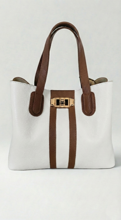 Soft Handbag in Genuine Dollar Leather - Made in Italy - Art. 26001