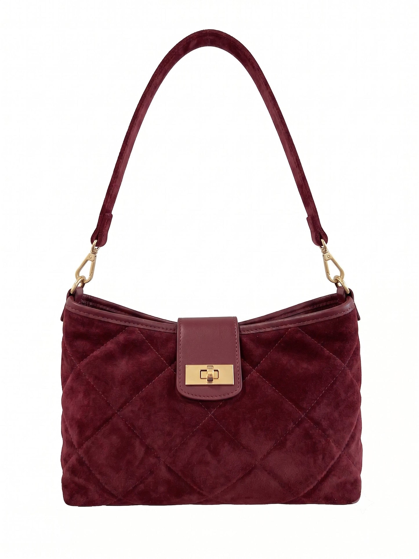 Soft Handbag in Genuine Suede Leather - Made in Italy - Art. 26125