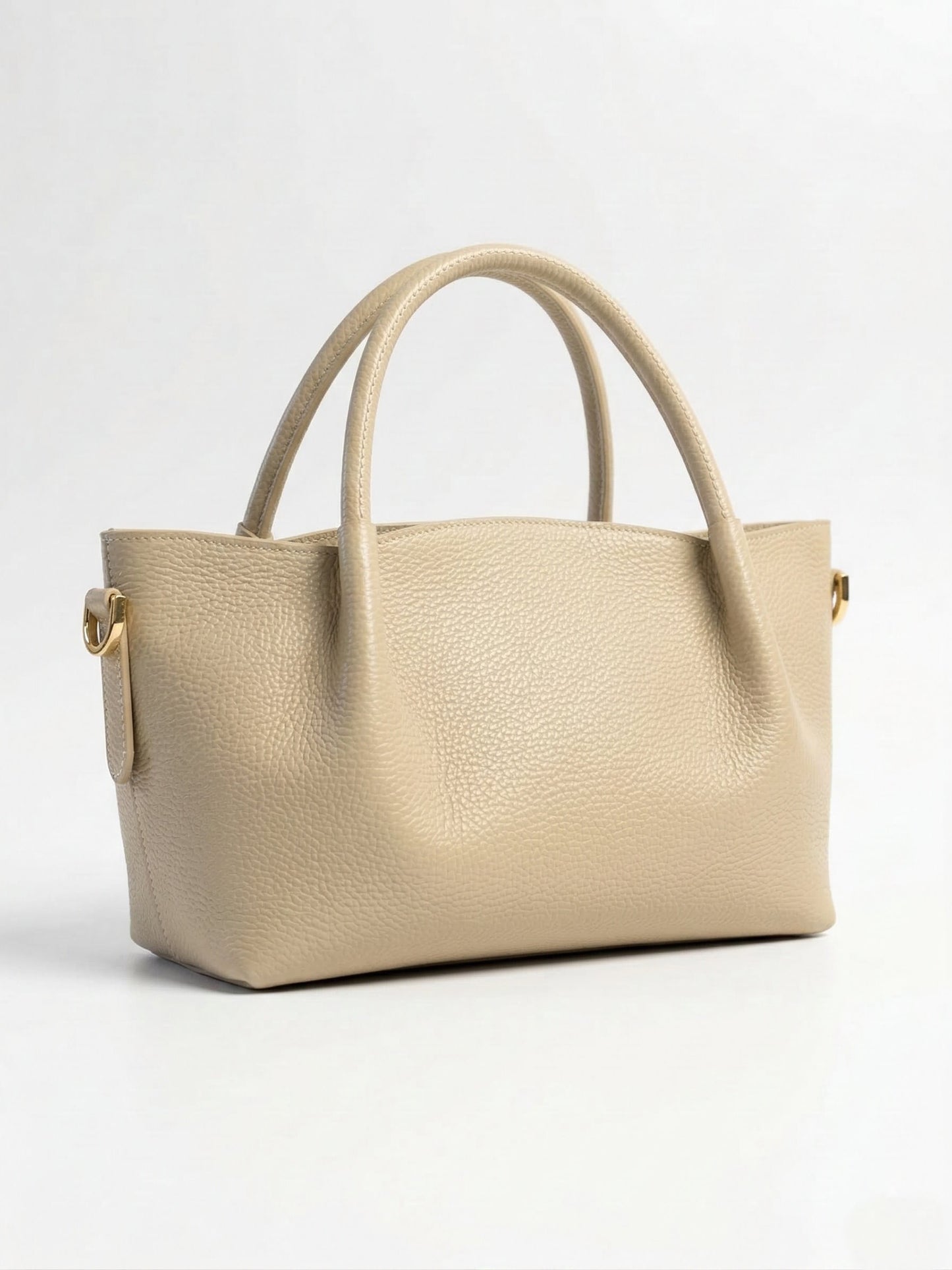 Structured Handbag in Genuine Dollaro Leather - Made in Italy - Art. 26071
