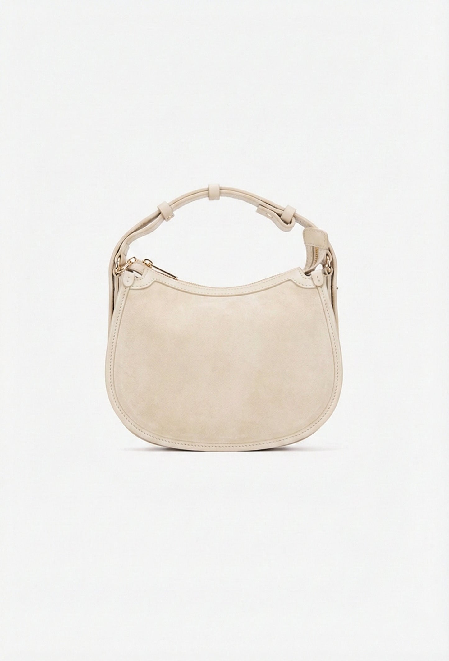 Structured Handbag in Genuine Suede Leather - Made in Italy - Art. 25393