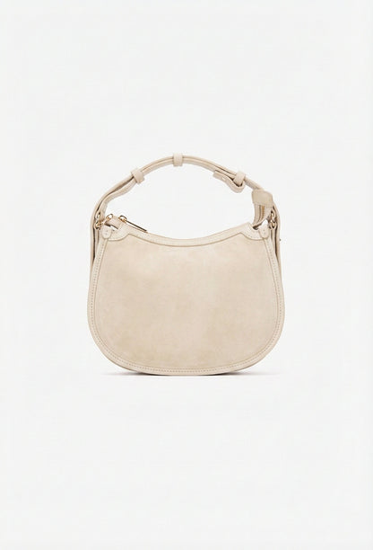 Structured Handbag in Genuine Suede Leather - Made in Italy - Art. 25393