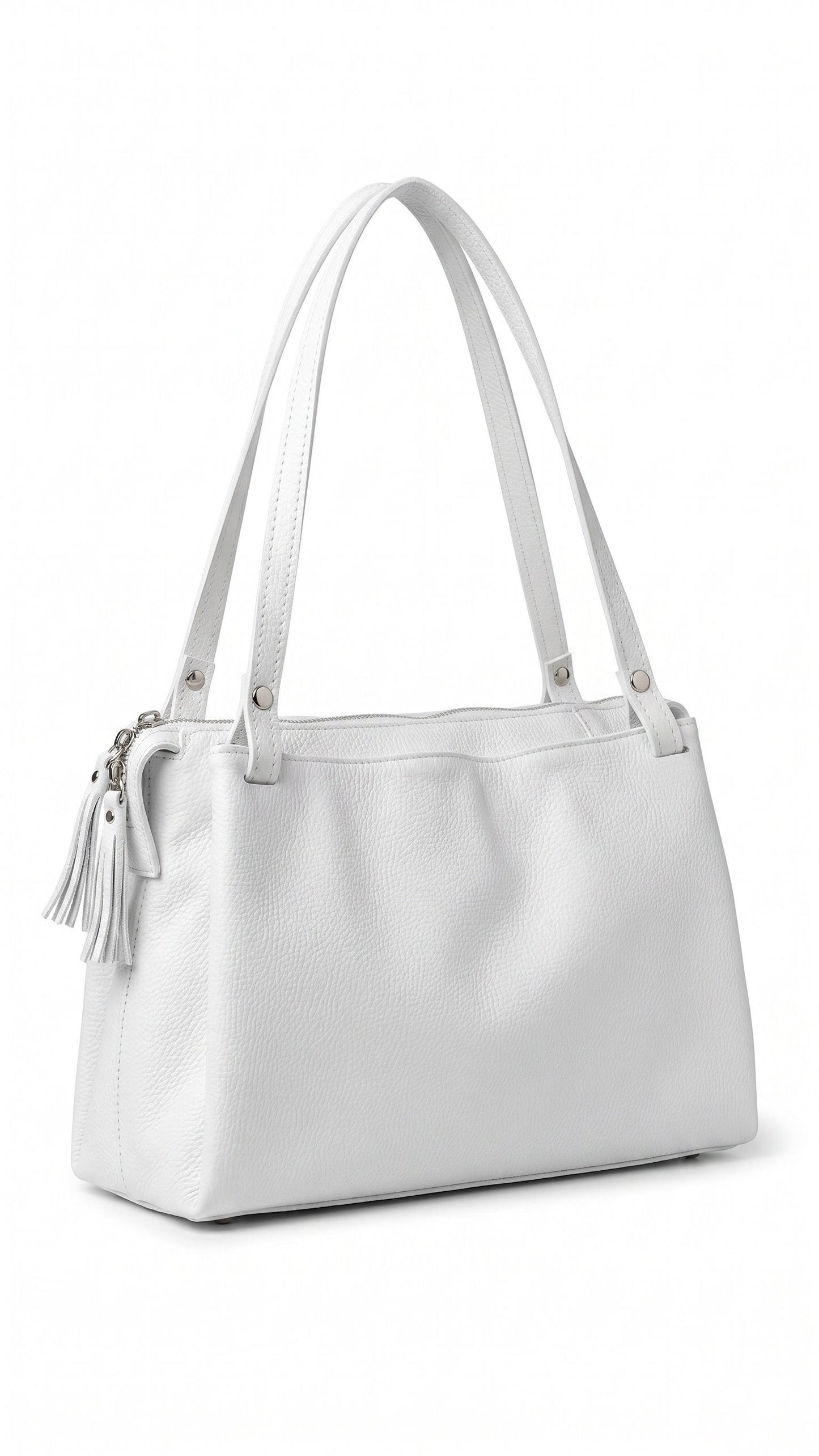 Soft Handbag in Genuine Dollaro Leather - Made in Italy - Art. 26091