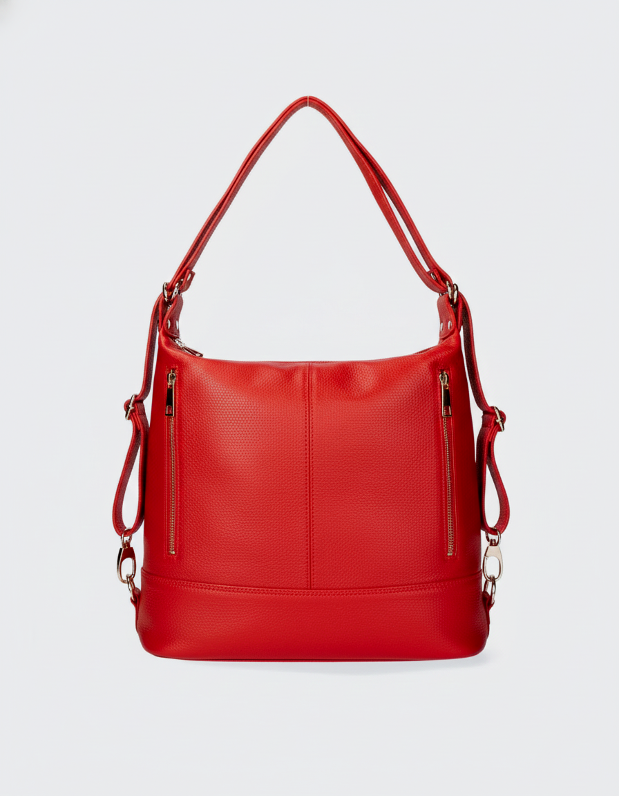 Soft Handbag and Backpack in Genuine Dollar Leather - Made in Italy - Art. 24018