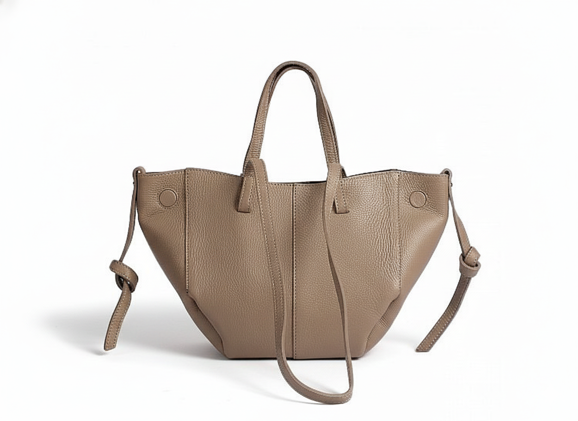Soft Handbag and Crossbody Bag in Genuine Dollar Leather - Made in Italy - Art. 24049