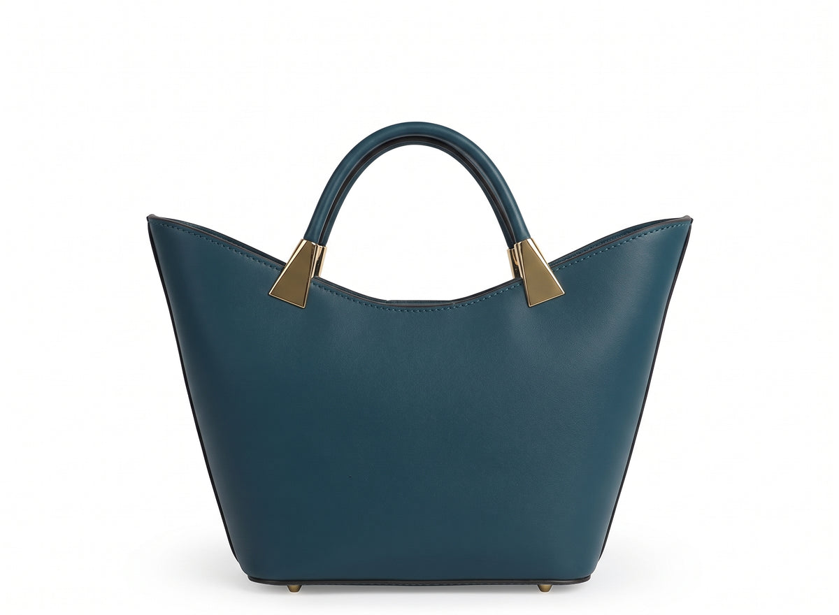 Structured Handbag in Genuine Ruga Leather - Made in Italy - Art. 26154