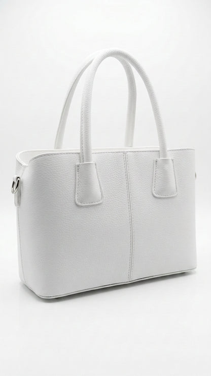 Structured Handbag in Genuine Dollaro Leather - Made in Italy - Art. 26063