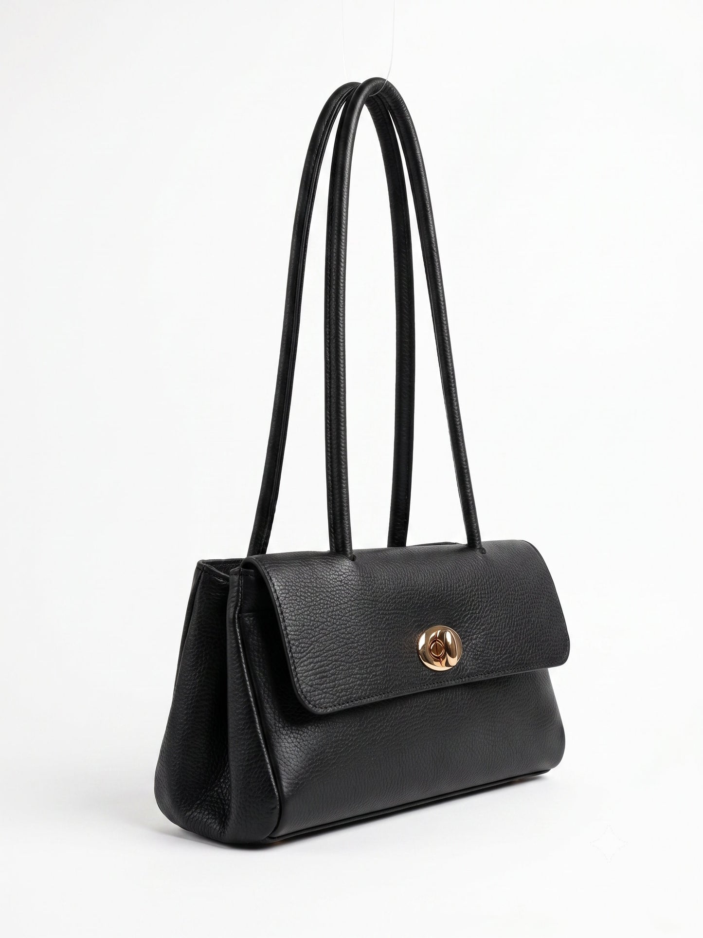 Soft Shoulder Bag in Genuine Dollaro Leather - Made in italy - Art. 26134