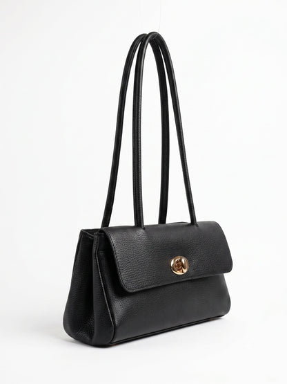 Soft Shoulder Bag in Genuine Dollaro Leather - Made in italy - Art. 26134