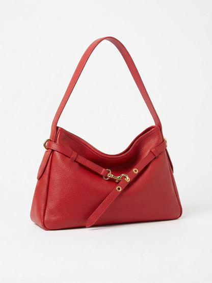 Soft Shoulder Bag in Genuine Dollaro Leather - Made in Italy - Art. 26084