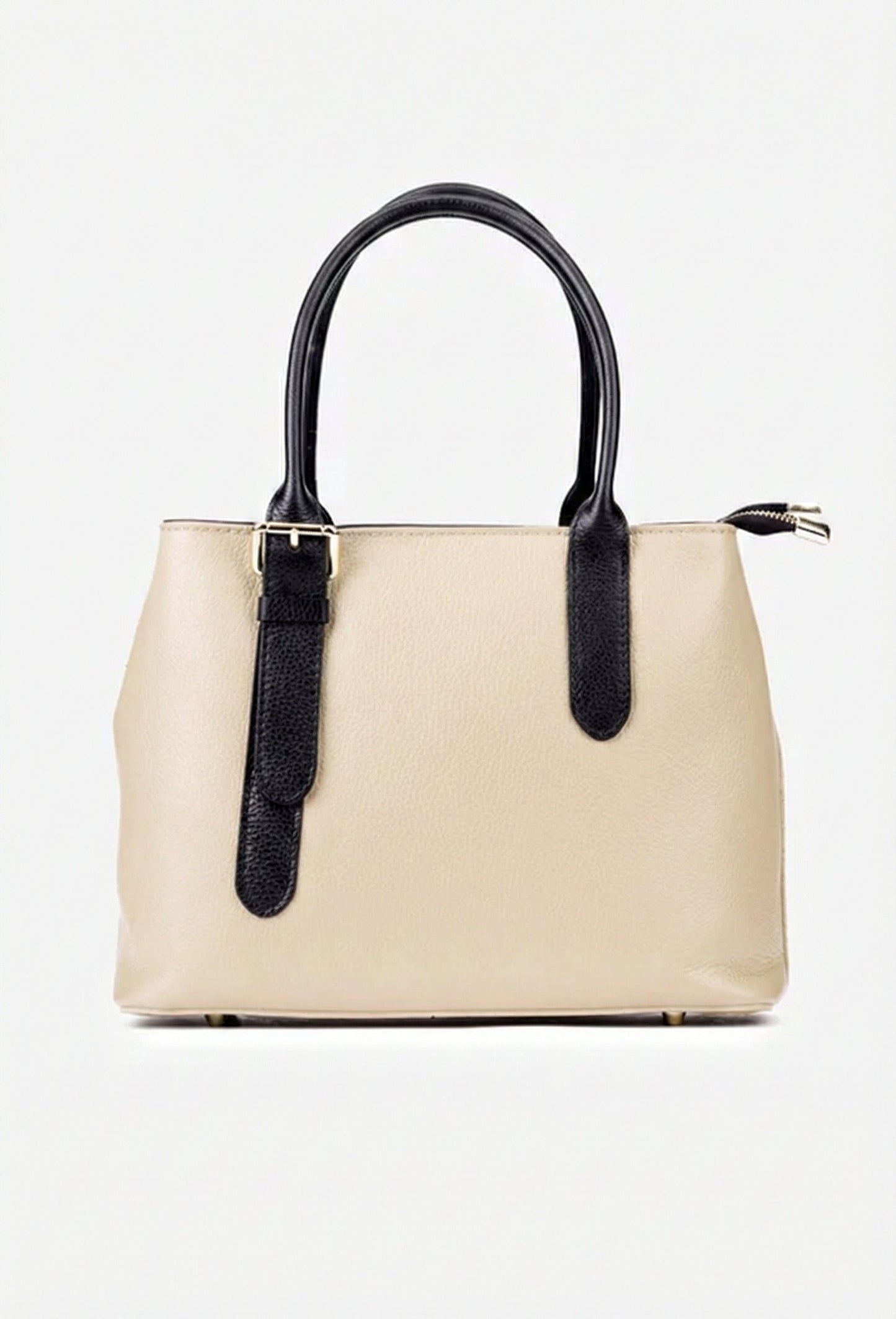 Structured Handbag in Genuine Dollar Leather - Made in Italy - Art. 25402