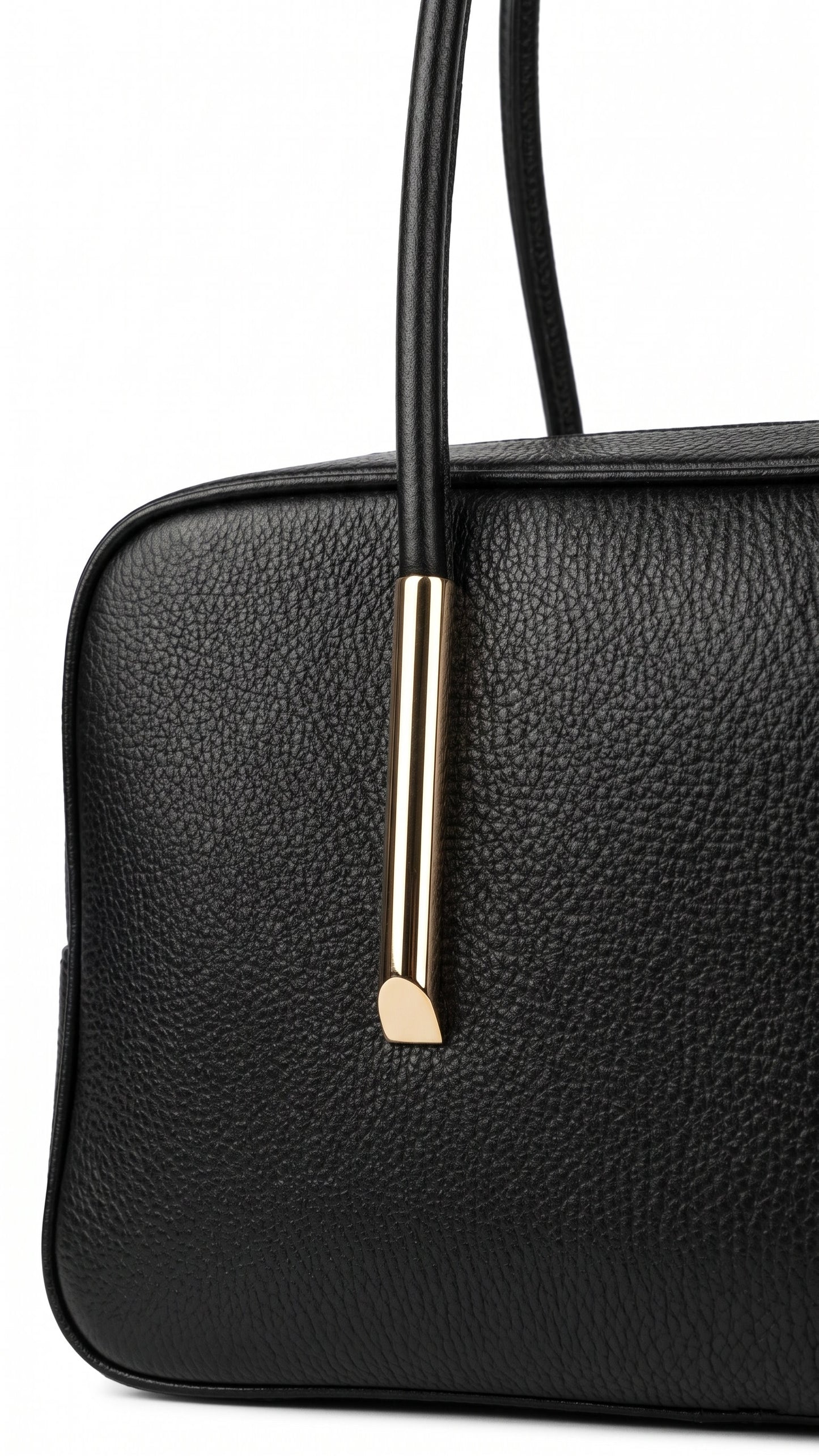Structured Shoulder Bag in Genuine Dollaro Leather - Made in Italy - Art. 26097