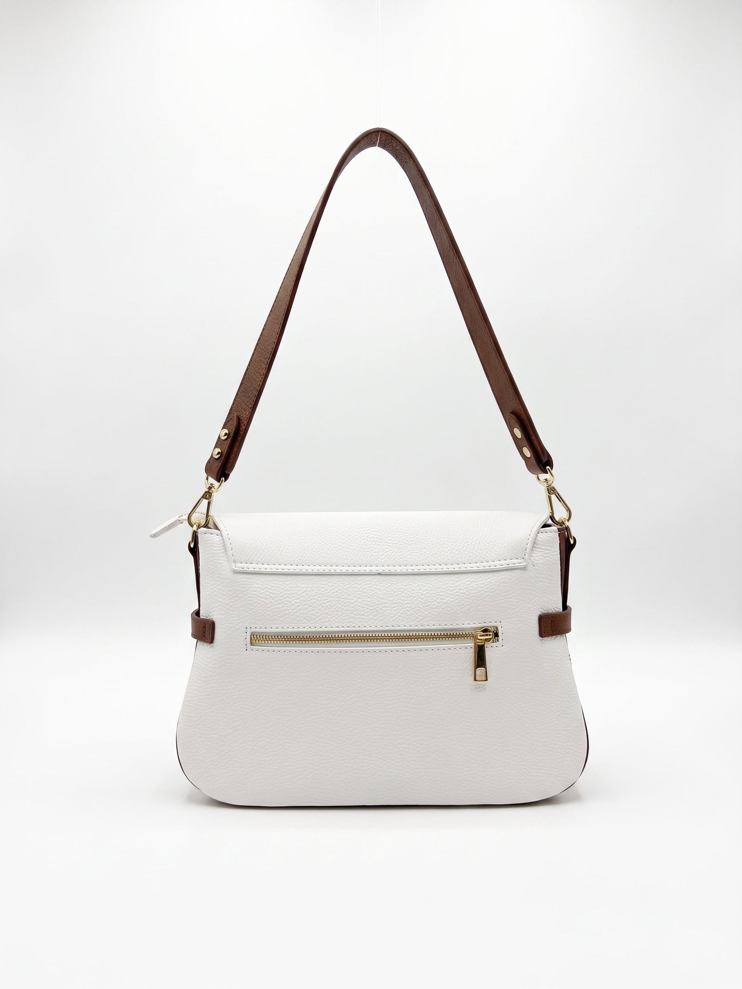 Structured Shoulder Bag in Genuine Dollaro Leather - Made in Italy - Art. 26102