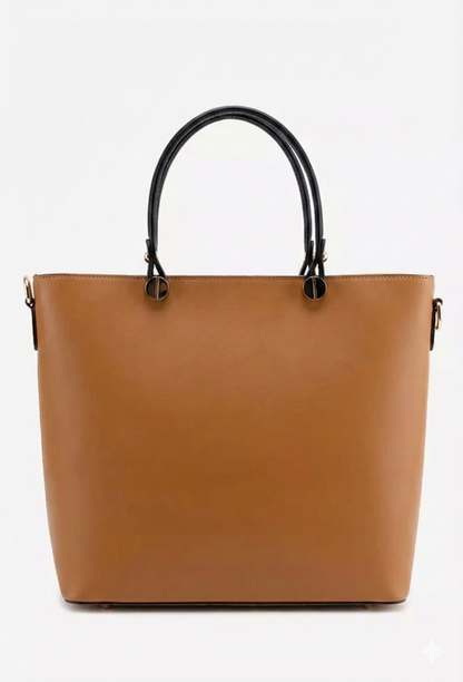 Structured Handbag in Genuine Ruga Leather - Made in Italy - Art. 25389
