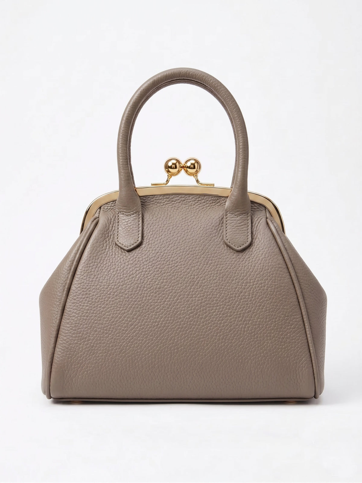 Structured Handbag in Genuine Dollaro Leather - Made in Italy - 26078D