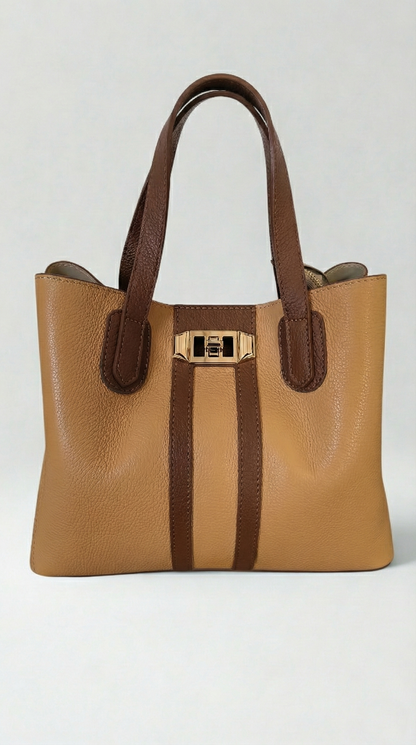 Soft Handbag in Genuine Dollar Leather - Made in Italy - Art. 26001