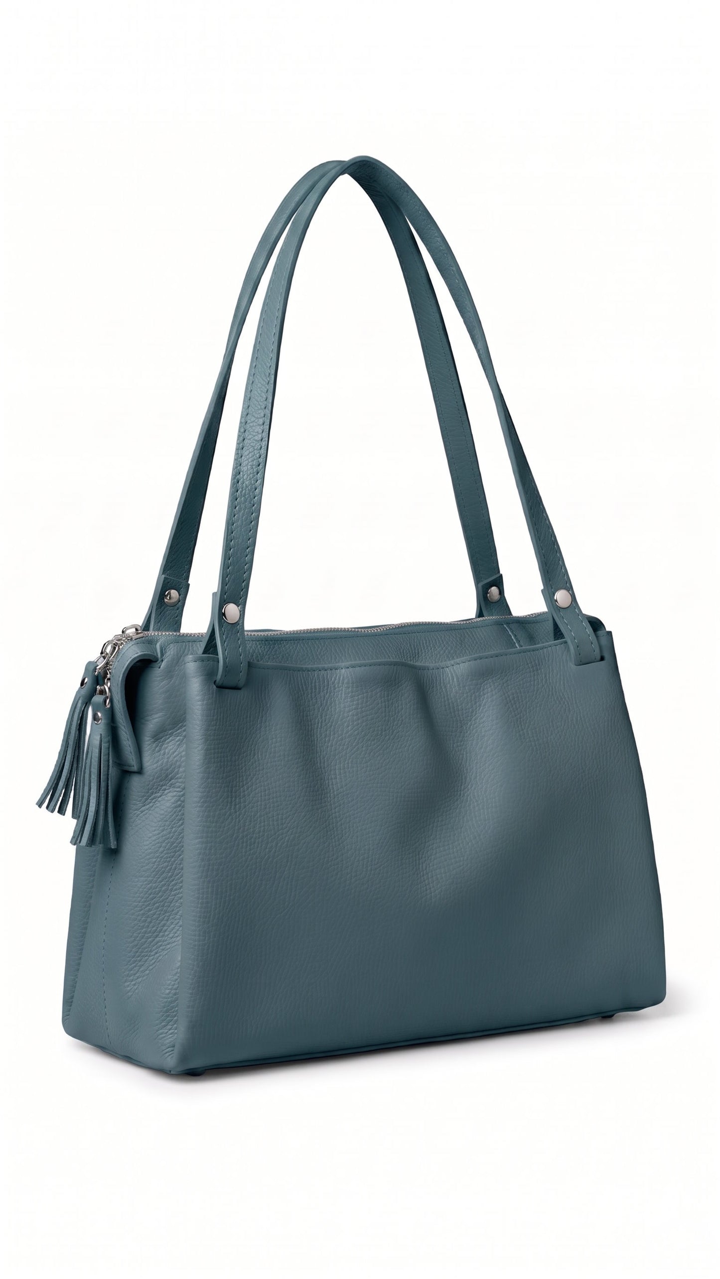 Soft Handbag in Genuine Dollaro Leather - Made in Italy - Art. 26091