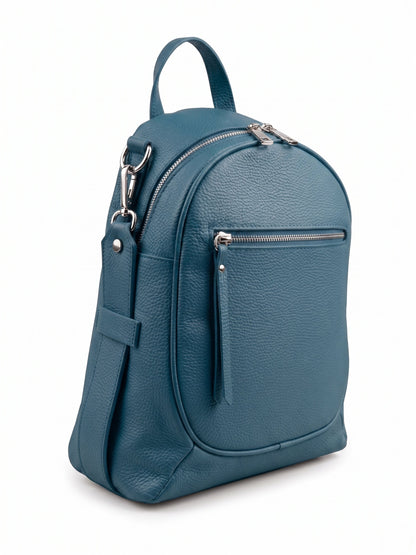 Structured Backpack in Genuine Dollaro and Croco Leather - Made in Italy - Art. 26088