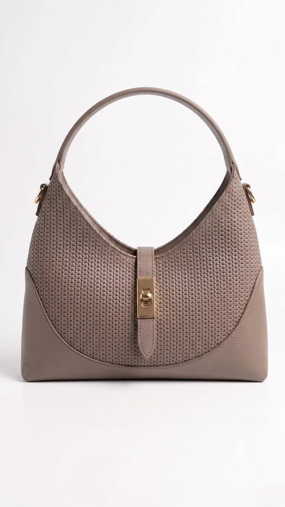 Soft Handbag in Genuine Dollaro Leather - Made in Italy - Art. 26099