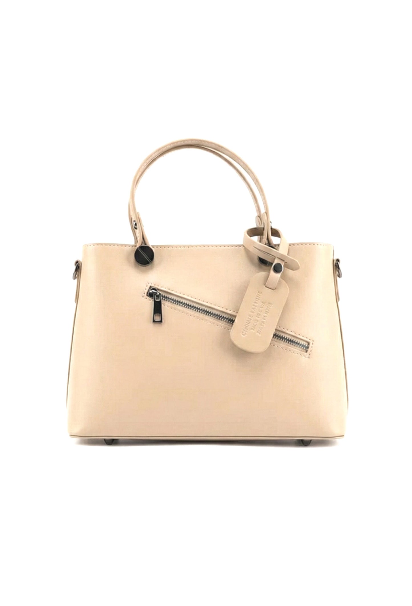 Structured Handbag in Genuine Ruga Leather - Made in Italy - Art. 25387