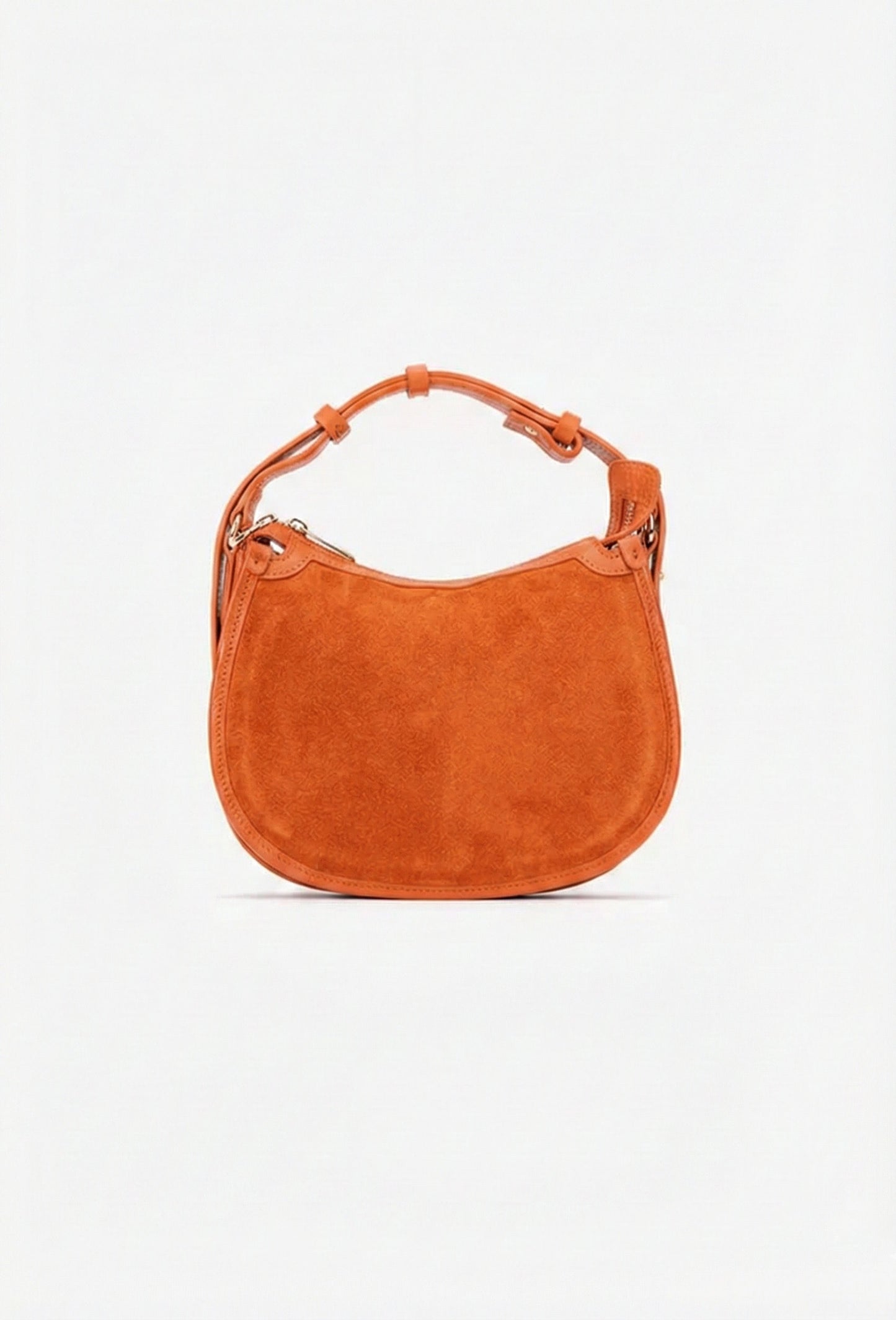 Structured Handbag in Genuine Suede Leather - Made in Italy - Art. 25393