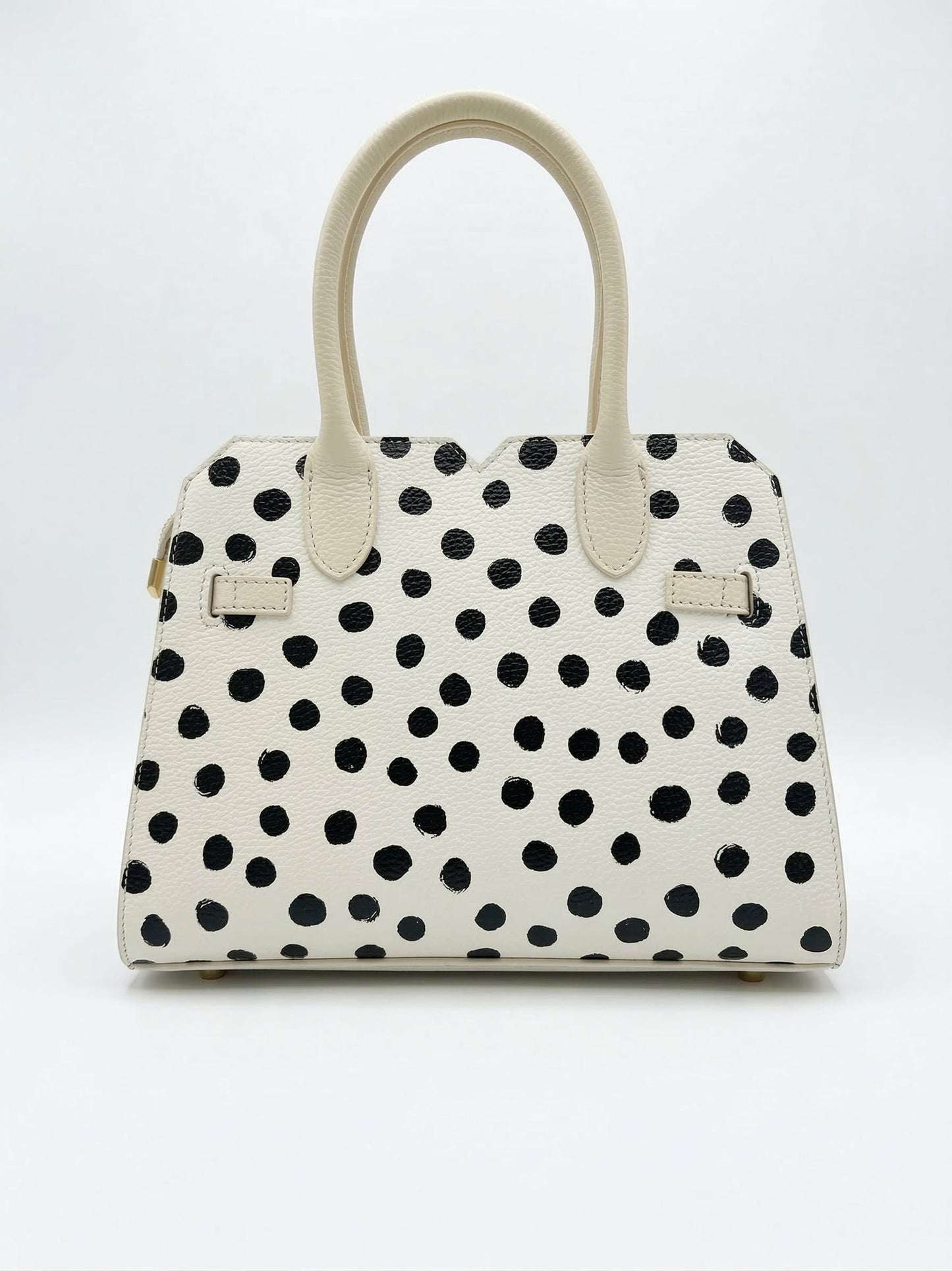 Structured Handbag in Genuine Dollaro Leather - Made in Italy - Art. DOT3