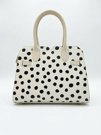 Structured Handbag in Genuine Dollaro Leather - Made in Italy - Art. DOT3