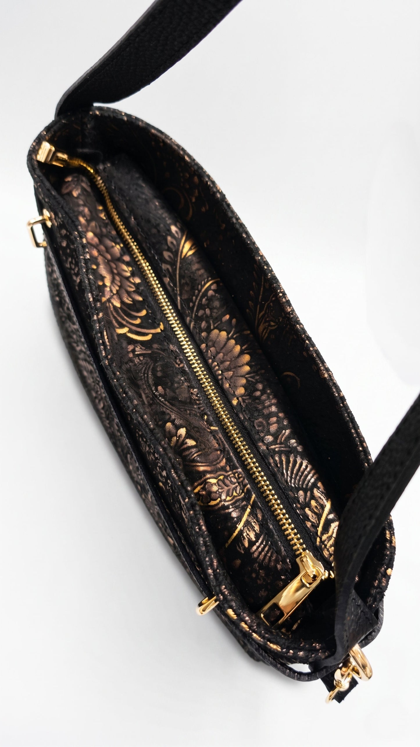 Soft Handbag and Crossbody Bag in Genuine Printed Suede Leather - Made in Italy - Art. 26107