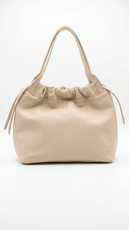Soft Handbag in Genuine Dollaro Leather - Made in Italy - Art. 26100
