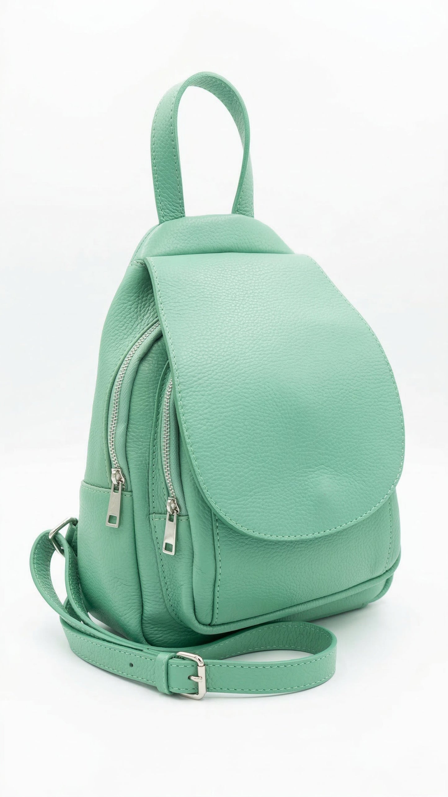 Soft Backpack in Genuine Dollaro Leather - Made in Italy - Art. 26066