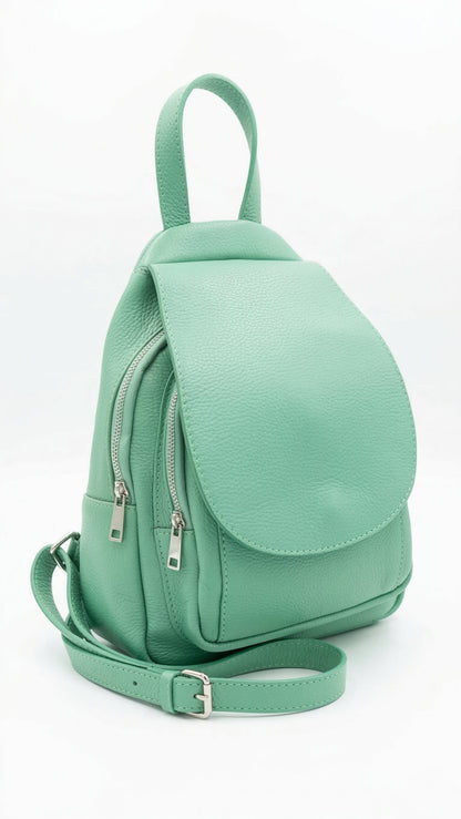 Soft Backpack in Genuine Dollaro Leather - Made in Italy - Art. 26066