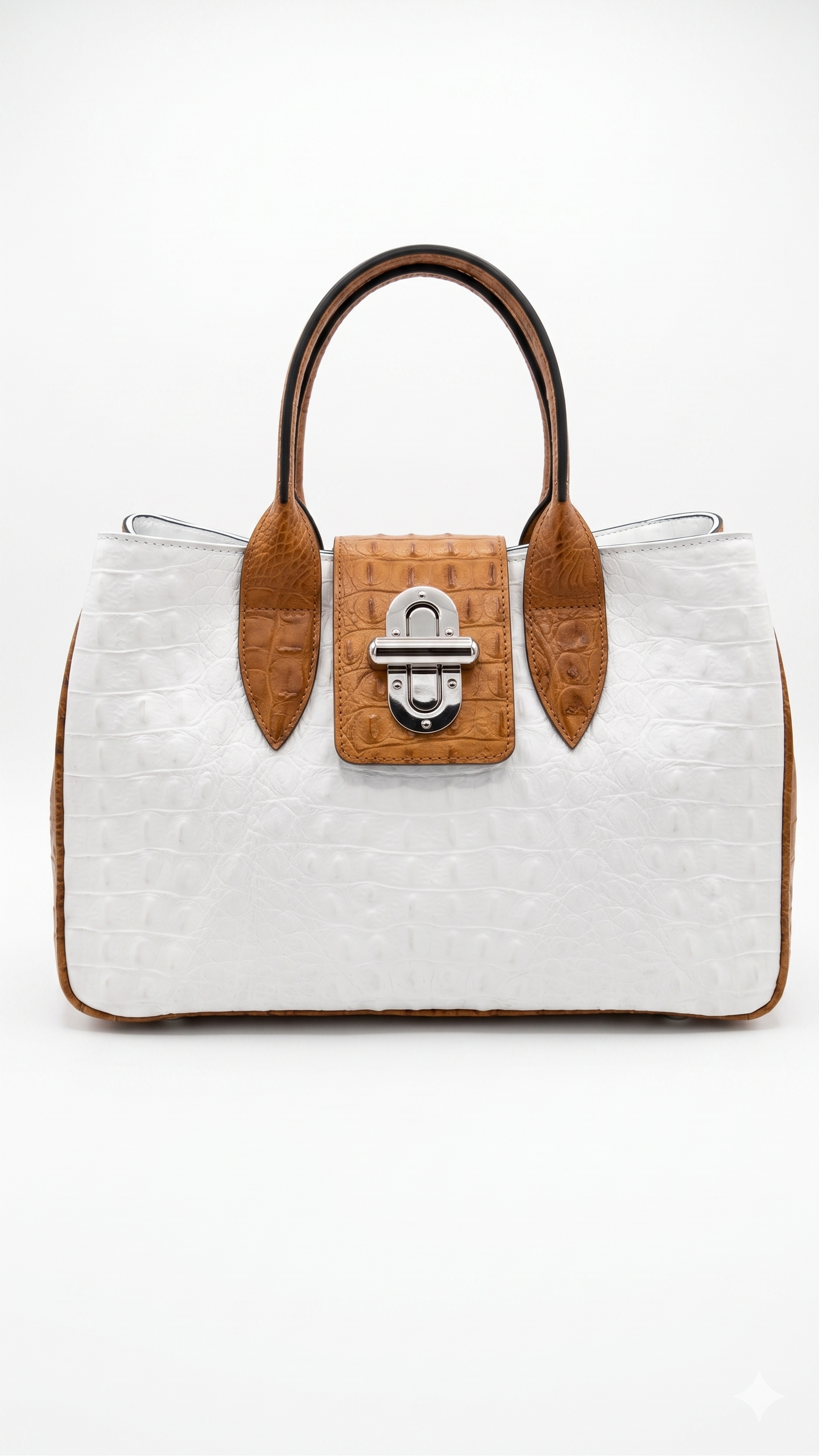 Structured Handbag in Genuine Croco Leather - Mader in Italy - Art. 26110