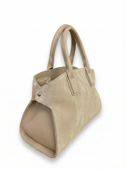 Structure Handbag in Genuine Suede Leather - Made in Italy - Art. 26008