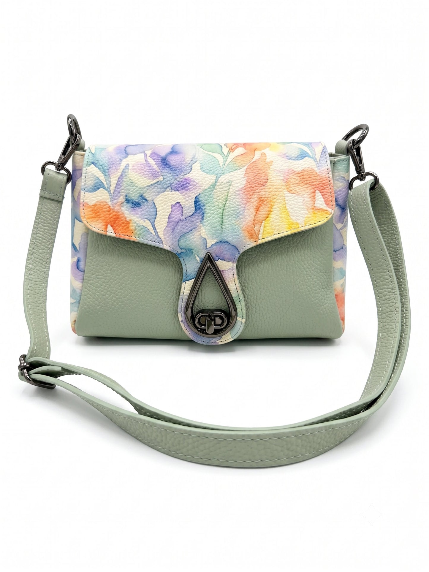 Soft Crossbody Bag in Genuine Dollaro Leather - Made in Italy - Art. 26120
