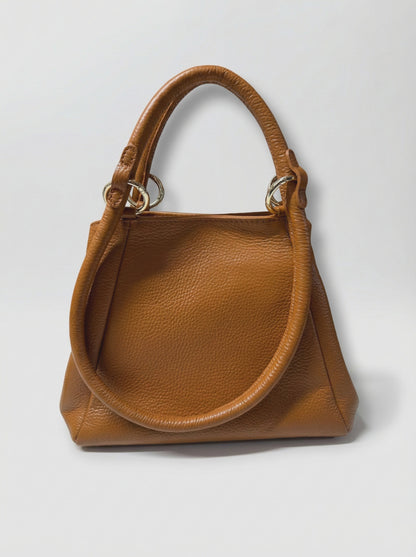 Soft Handbag and Crossbody bag in Genuine Dollar Leather - Made in Italy - Art. 26014