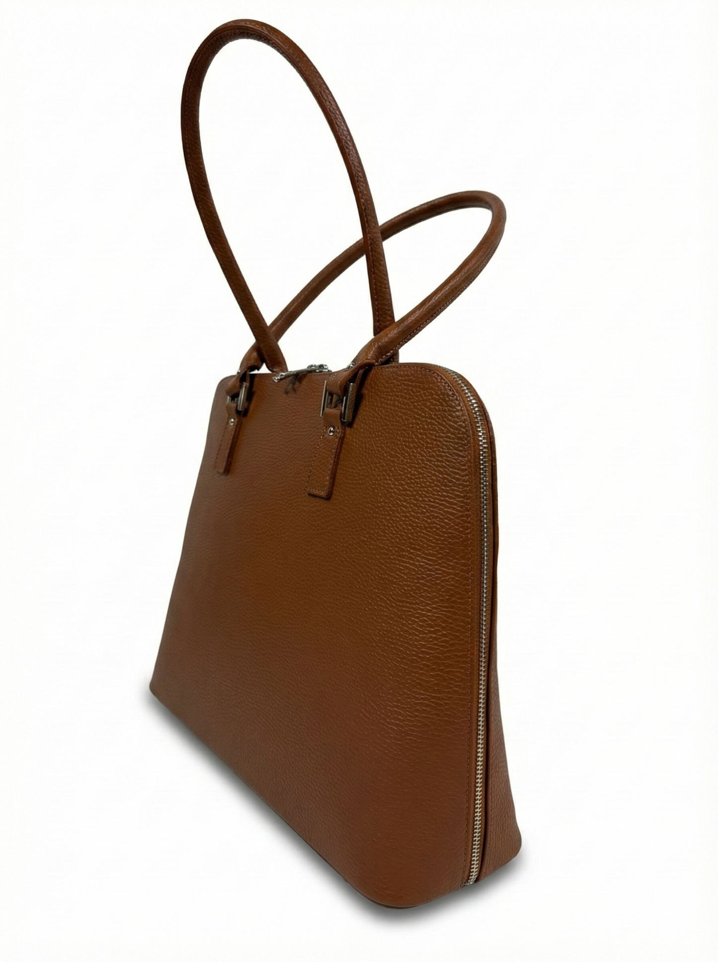 Structured Handbag in Genuine Dollar Leather - Made in Italy - Art. 26000